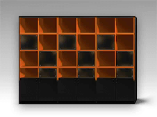 Orange Checkerboard Bookcase.png