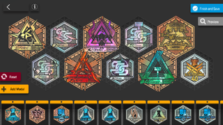 The edition mode of the custom medal set