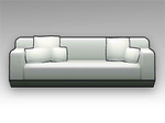 Extra-Long White Sofa