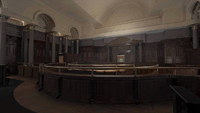 The courtroom of a Siracusan courthouse