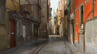 The alleys of a Leithanian city