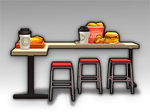 Fast Food Bar Table