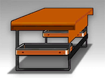 Simple Orange Desk