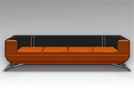 Low Orange Sofa
