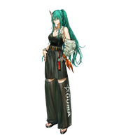 Hoshiguma in summer attire during Dossoles Holiday, which is the basis of her Seeker SK97 outfit